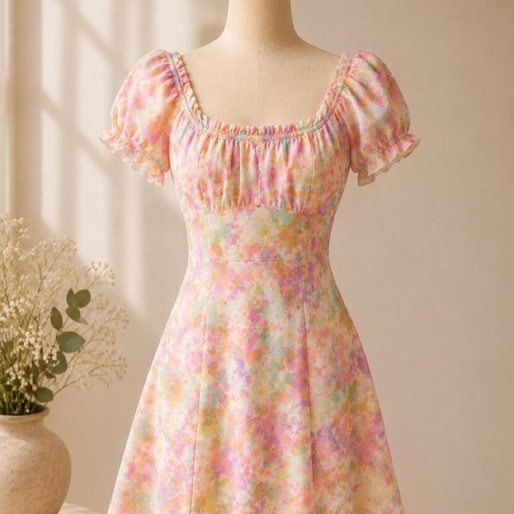 Astr-the-label Women's Pink and Yellow Dress